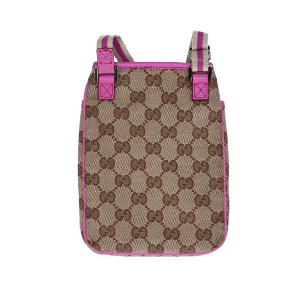 17968 2 Gucci GG Canvas Mini Shoulder Bag Biege Brown