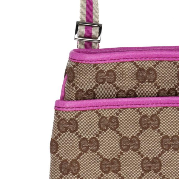 17968 6 Gucci GG Canvas Mini Shoulder Bag Biege Brown