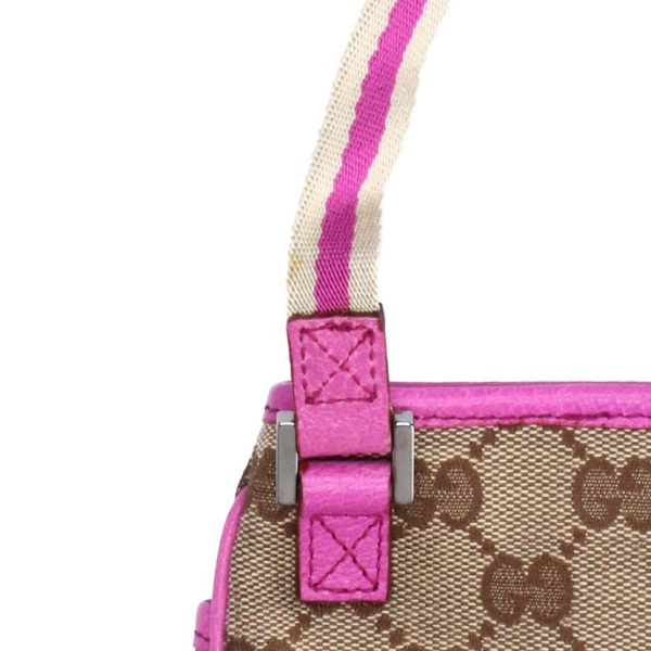 17968 8 Gucci GG Canvas Mini Shoulder Bag Biege Brown