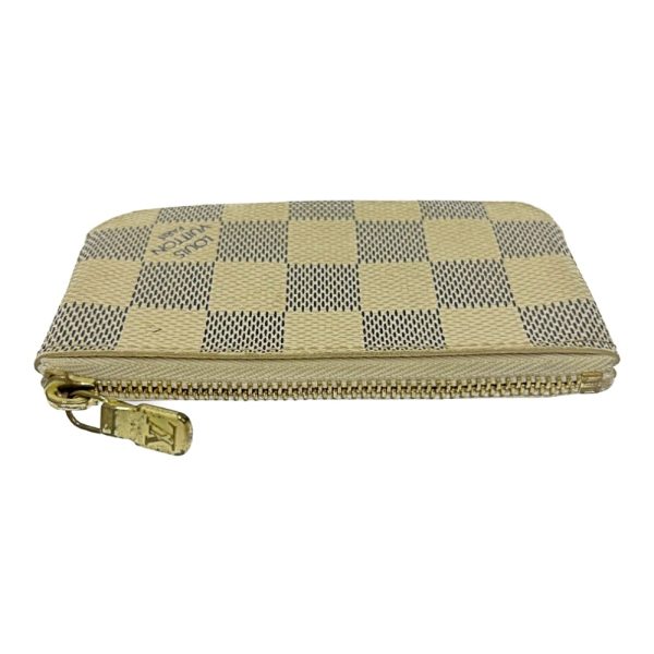 181313 6 Louis Vuitton Damier Azur Pochette Cle White