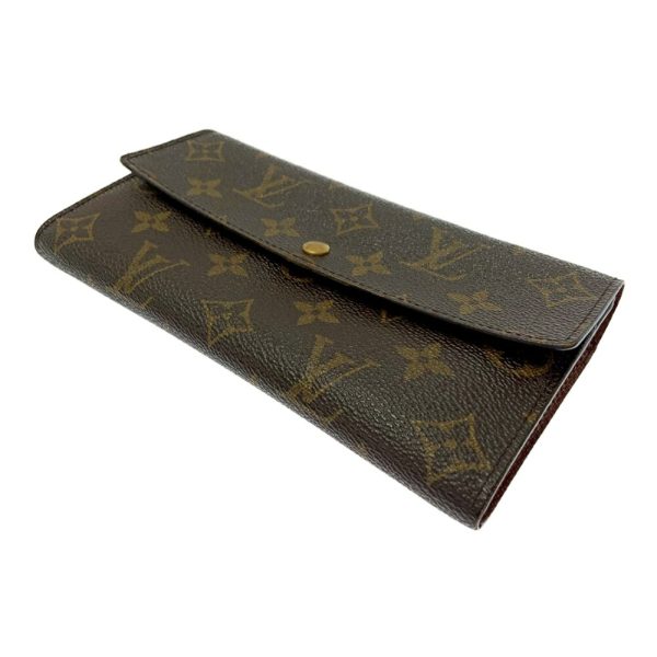 181575 2 Louis Vuitton Monogram Portefeuille Sarah Long Wallet Brown