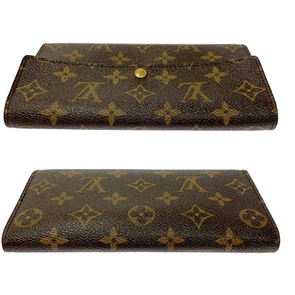 181575 5 Louis Vuitton Monogram Portefeuille Sarah Long Wallet Brown