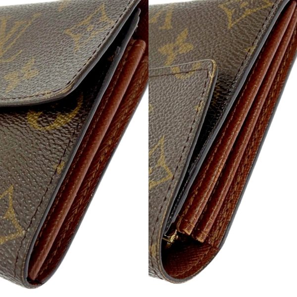 181575 6 Louis Vuitton Monogram Portefeuille Sarah Long Wallet Brown