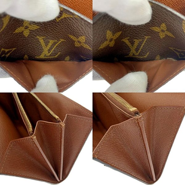 181575 9 Louis Vuitton Monogram Portefeuille Sarah Long Wallet Brown