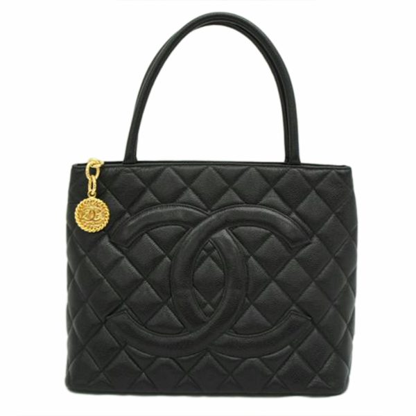 18240 1 Chanel Reprint Tote Bag Caviar Black