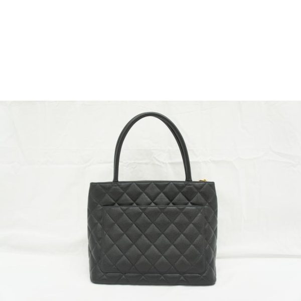 18240 2 Chanel Reprint Tote Bag Caviar Black