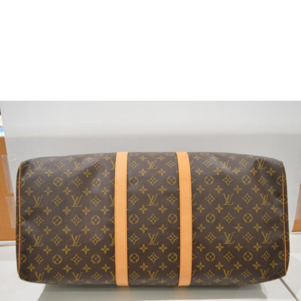 18332 3 Louis Vuitton Keepall 55 Monogram Duffel Bag Brown