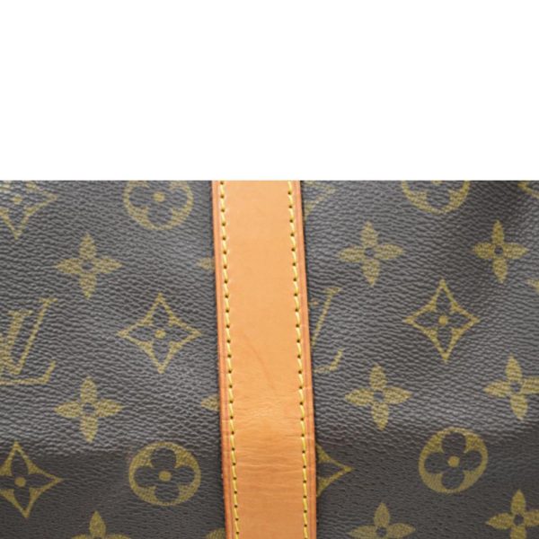 18332 9 Louis Vuitton Keepall 55 Monogram Duffel Bag Brown