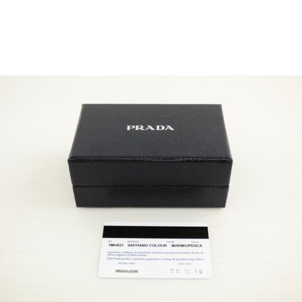 18338 7 PRADA Prada Three Fold Wallet Bag Black