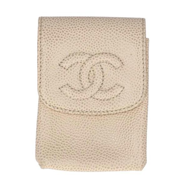 18354 1 Chanel Caviar Cigarette Case Black