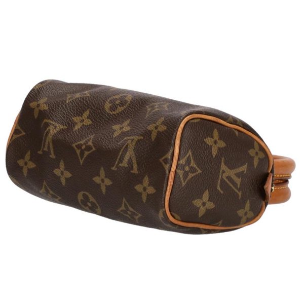 18378 3 Louis Vuitton Mini Speedy Monogram Handbag Brown