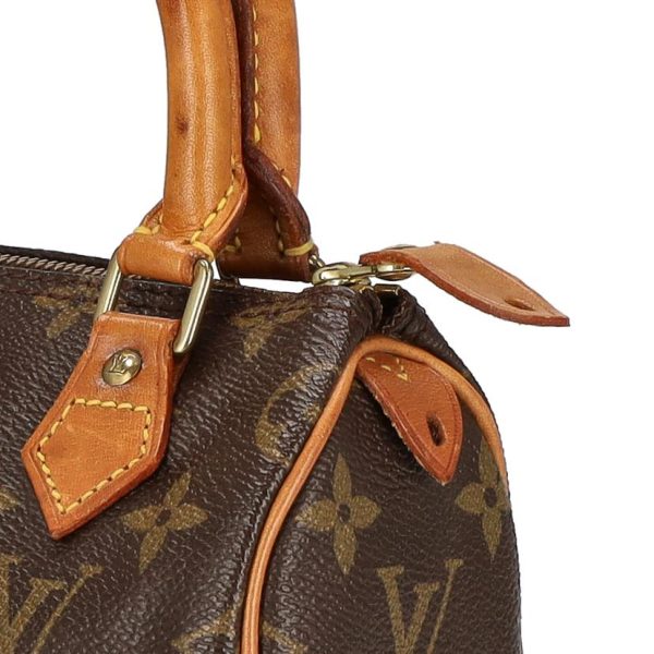 18378 7 Louis Vuitton Mini Speedy Monogram Handbag Brown