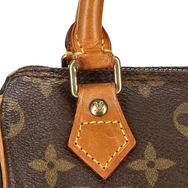 18378 8 Louis Vuitton Mini Speedy Monogram Handbag Brown