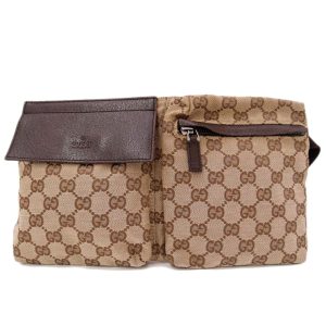 18444 1 Gucci GG Canvas One Shoulder Bag Black