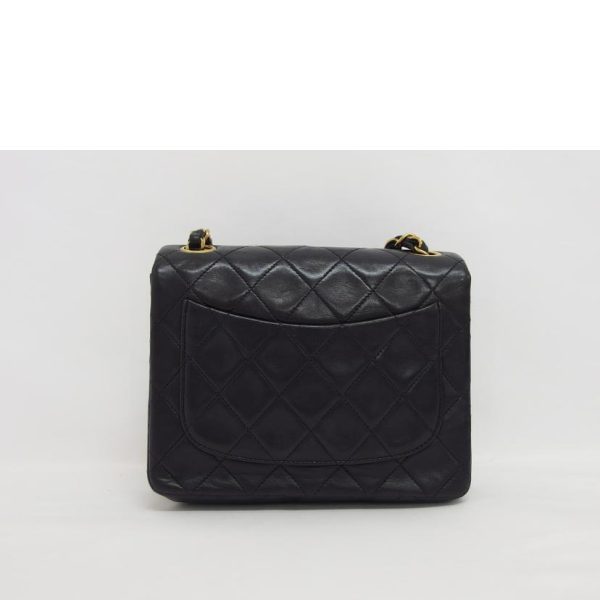 18460 2 Chanel Matelasse Lambskin Mini Shoulder Bag Black