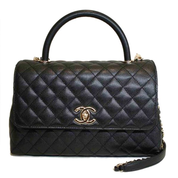 18523 1 Chanel Coco Handle 29 Caviar Skin Top Handle Matelassé