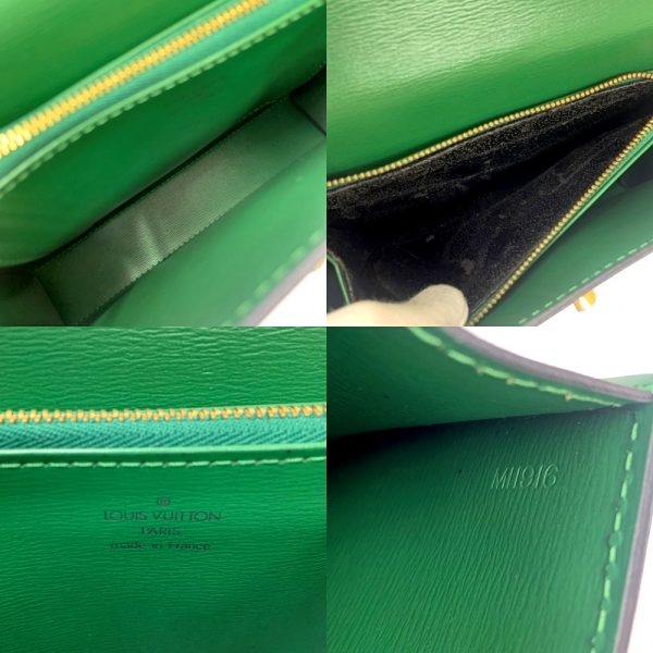 185266 10 Louis Vuitton Epi Malherbe Handbag Borneo Green