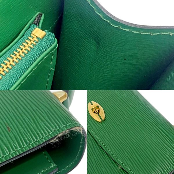 185266 9 Louis Vuitton Epi Malherbe Handbag Borneo Green