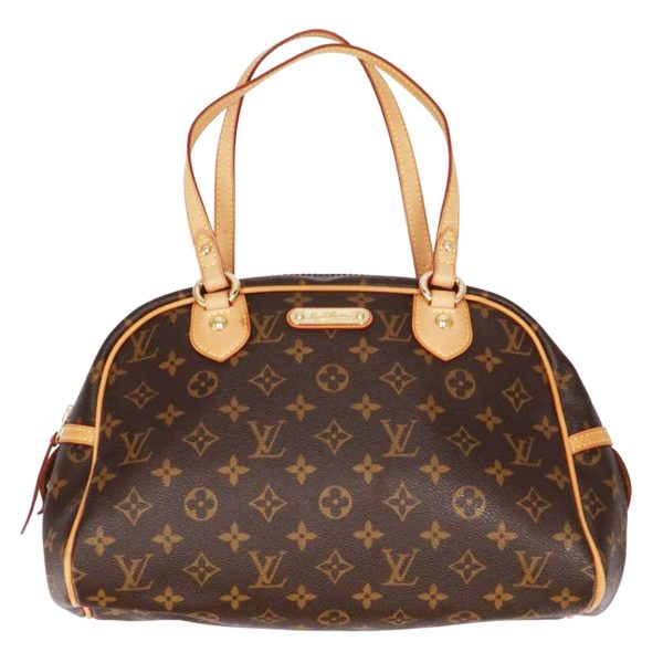 18534 1 Louis Vuitton Montorgueil PM Monogram Shoulder Bag Brown