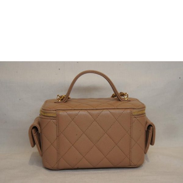 18547 2 Chanel Caviar Skin Vanity Bag Pink Beige