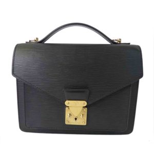 18562 1 PRADA Leather Shoulder Bag Black