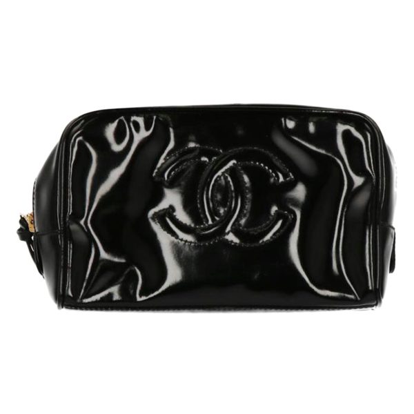 18565 1 Chanel Patent Leather Cosmetic Pouch