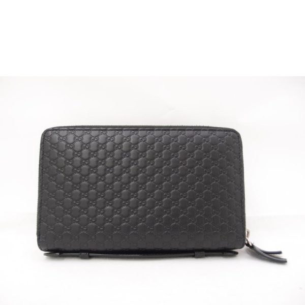 18579 1 Gucci Micro Guccisima W Zip Long Wallet Black