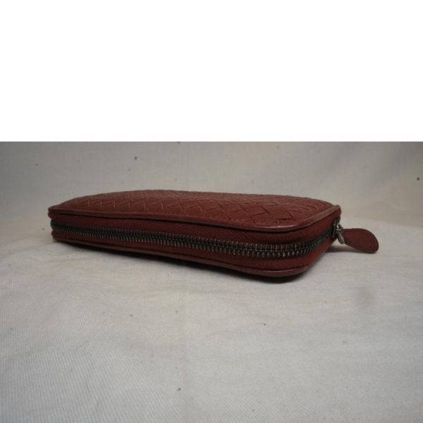 18615 3 Bottega Veneta Intrecciato Round Zipper Wallet