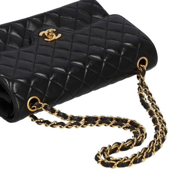 18623 4 Chanel W Flap Chain Shoulder Bag 25