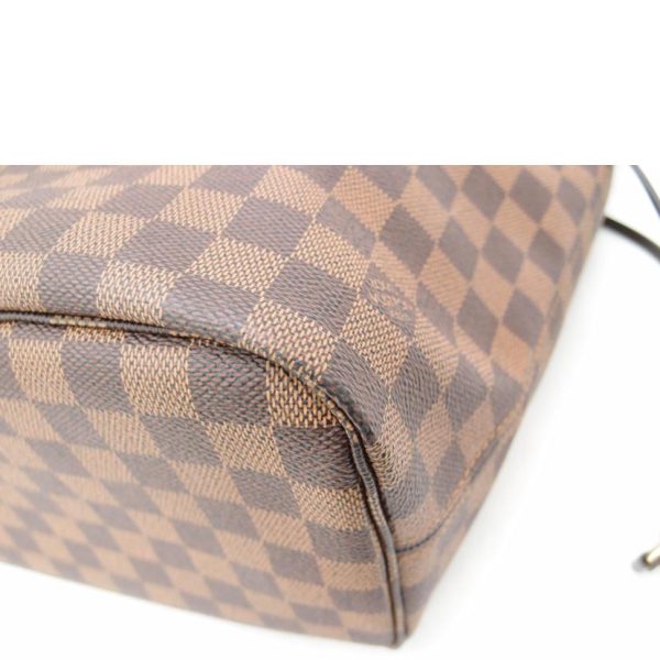 18630 6 Louis Vuitton Neverfull MM Damier Handbag Ebene Brown