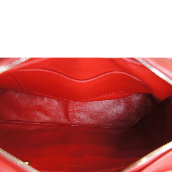 18667 5 Chanel Cocomark Matelasse Fringe One Shoulder Bag Red