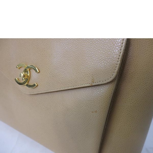 18685 6 Chanel Cocomark Chain Handbag Beige