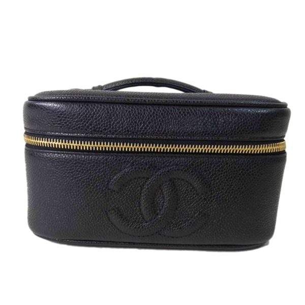 18715 1 Chanel Caviar Vanity Bag Black