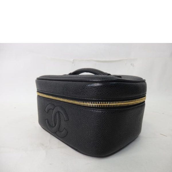 18715 3 Chanel Caviar Vanity Bag Black