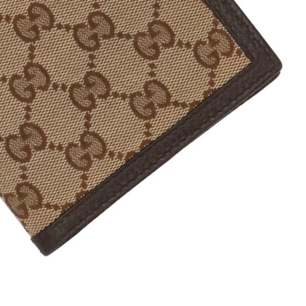 18718 2 Gucci GG Canvas Bi Fold Wallet Beige