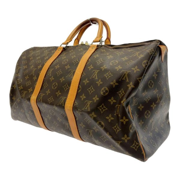 187698 3 LOUIS VUITTON Monogram PVC Keepall 55 Boston Bag Brown