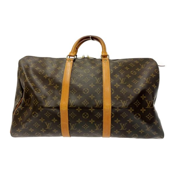 187698 4 LOUIS VUITTON Monogram PVC Keepall 55 Boston Bag Brown