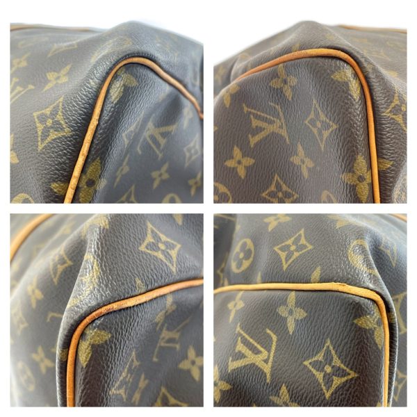 187698 6 LOUIS VUITTON Monogram PVC Keepall 55 Boston Bag Brown