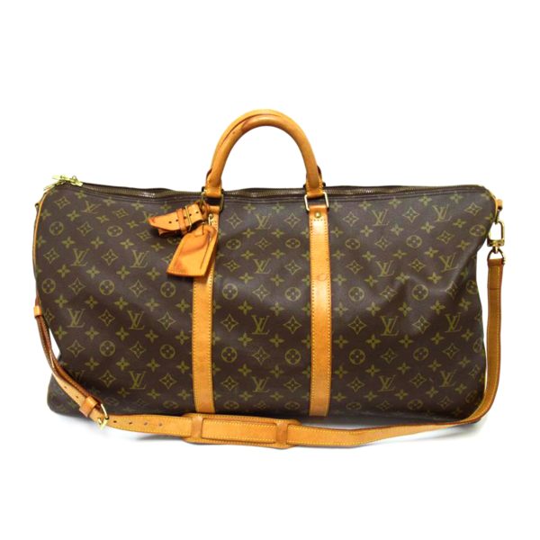 18777 1 Louis Vuitton Keepall 60 Monogram Duffle Bag Brown