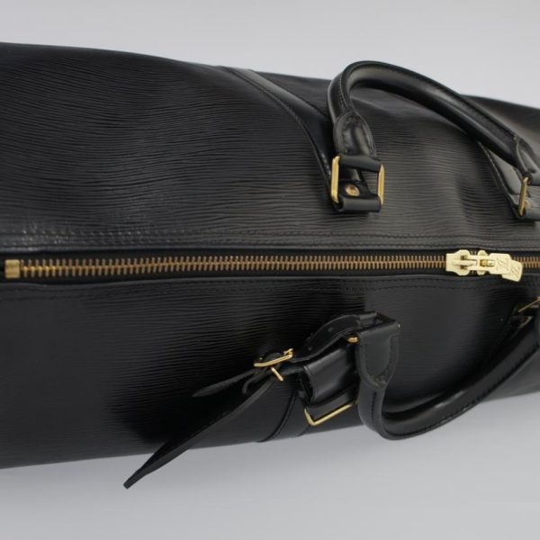 18781 9 Louis Vuitton Keepall 50 Bag Epi Leather Black