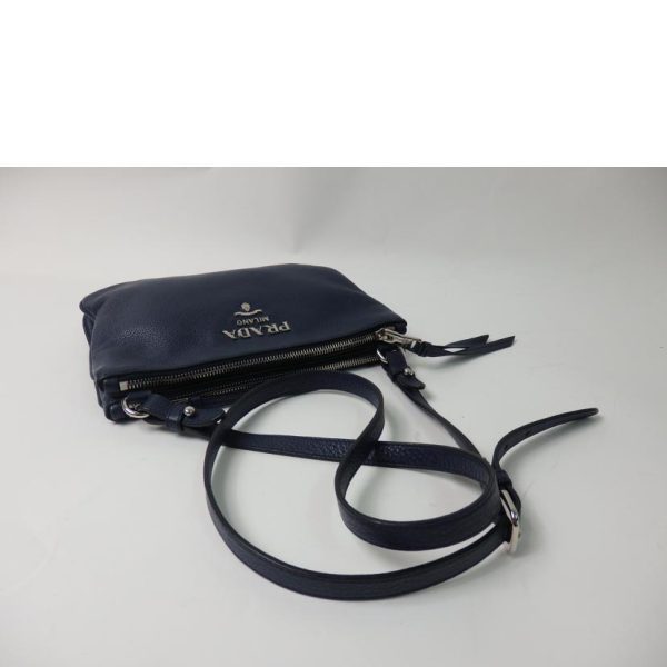 18800 4 PRADA Leather Shoulder Bag Black