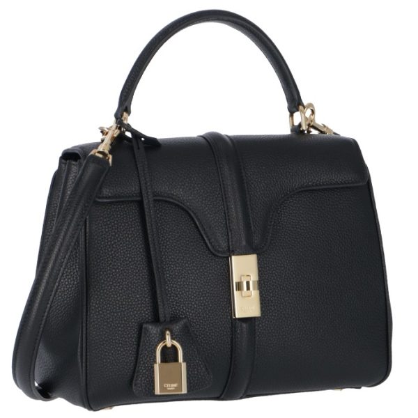 188003bf838no CELINE 16 Saise Small 2WAY Handbag Black