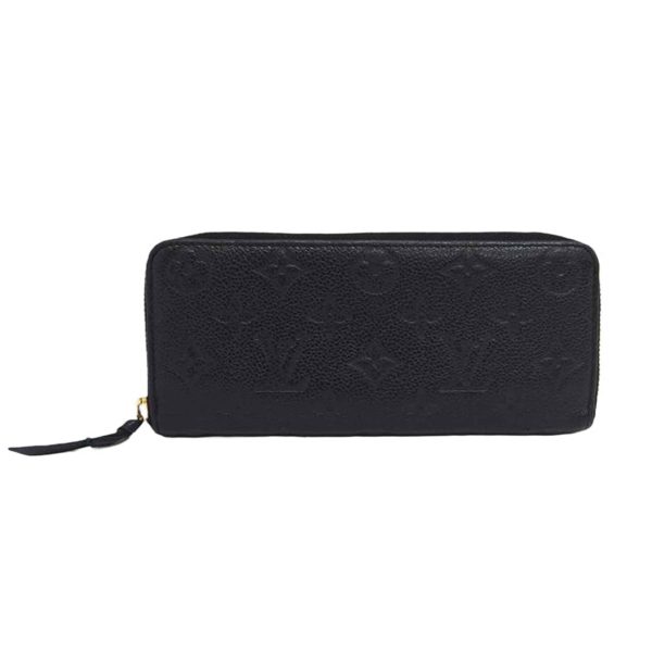 18842 1 Louis Vuitton Portefeuille Clemence Wallet Monogram Empreinte Black