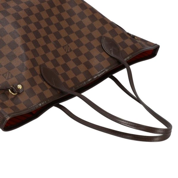 18852 3 Louis Vuitton Old Neverfull MM Monogram Bag Brown