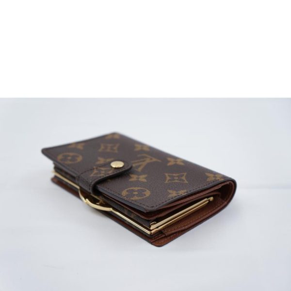 18863 3 Louis Vuitton Portomonebier Viennois Monogram Wallet Brown