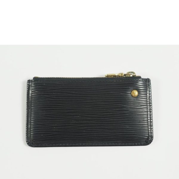 18904 2 Louis Vuitton Cle Coin Purse Epi Black