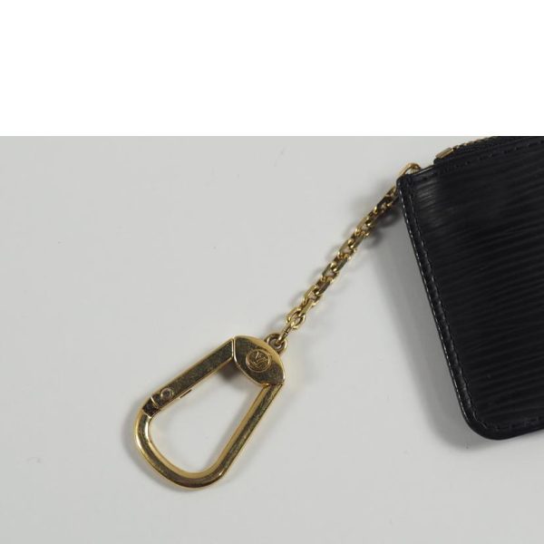 18904 4 Louis Vuitton Cle Coin Purse Epi Black