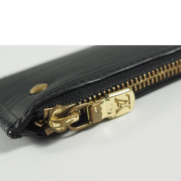 18904 6 Louis Vuitton Cle Coin Purse Epi Black