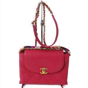 18951 1 Gucci Interlocking G Chain Shoulder Bag Red Leather