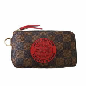 18964 1 Louis Vuitton Zippy Wallet Round Black Beige